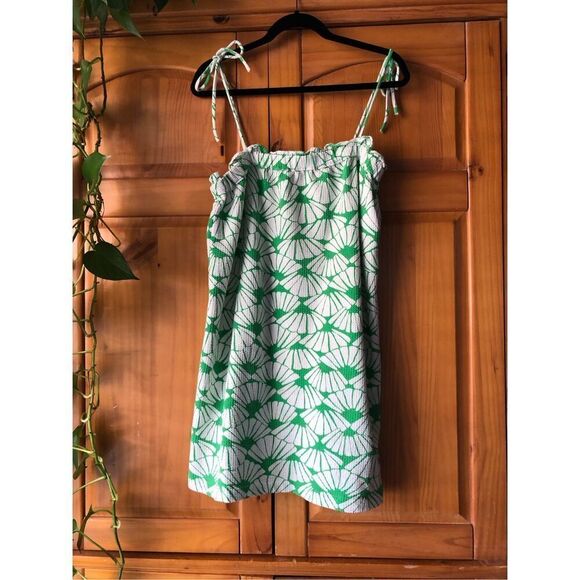 H&M Shell Print Waffled Jersey Shift Dress Size Medium - Picture 3 of 10